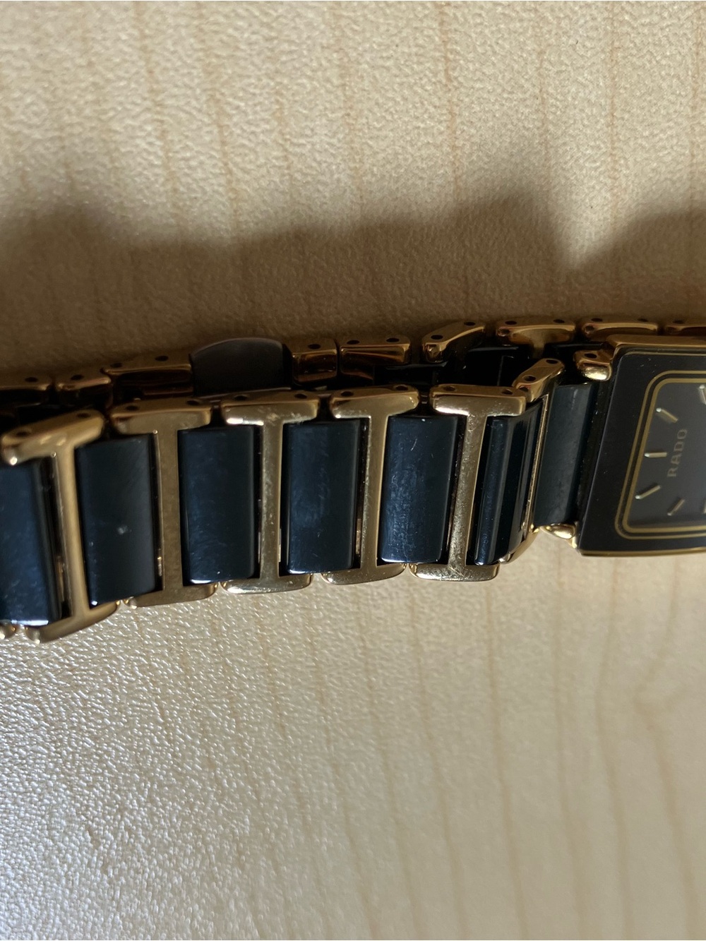 Rado Black and Gold Ceramic Link Dress Watch - Picture 4 of 6